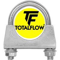 TOTALFLOW 1.5" TF-UZ150 Zinc Plated Saddle U-Bolt Exhaust Muffler Clamp-1.5 Inch