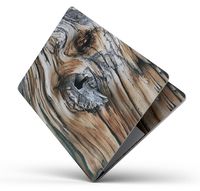 Wood Pattern Design Skinz Premium Full-Body Cover Wrap Decal Skin-Kit for The Apple MacBook 12" MacBook (A1534) - Raw Aged Knobby Wood
