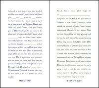 Quiplip Funny Fill-in-The-Blank Miss You and What's Up Cards, 6-Pack (QL04376PCK)