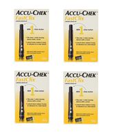 Premium-USA ACCU-Chek Fastclix Lancing & Lancets Device 1 Diabetes Testing Kit with Drum (4 Pack)