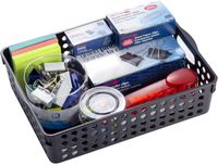 Officemate Nested Storage Baskets, 11.5"W x 8.5"D x 3"H, Comes in a 3 Pack, Black (26305)