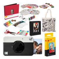 Kodak PRINTOMATIC Instant Print Camera (Black) Deluxe Scrapbook Bundle