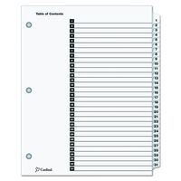 Cardinal 60113 Traditional OneStep Index System, 31-Tab, 1-31, Letter, White (Set of 31)