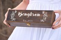 Personalized Wine Box - Wine Ceremony - Keepsake Time Capsule - Wedding Gift - Housewarming Gift - Wood Wine Box - Wedding Shower Gift