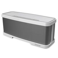 iDeaUSA Wireless 2.1 Channel Bluetooth Speaker with Stereo 2x 5W Drivers Dual Passive Radiators and 1x 10W Subwoofer, 2 Mode Equalizers, Portable with Built-in Microphone - Silver