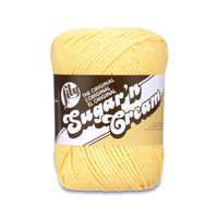Lily Sugar 'N Cream  The Original Solid Yarn - (4) Medium Gauge 100% Cotton - 2.5 oz -  Yellow  -  Machine Wash & Dry