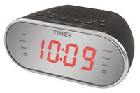 Timex Am/FM Dual Alarm Clock Radio with Digital Tuning 1.2" Red LED Display and Line-In Jack Radio Alarm Clock Black (T2312B)