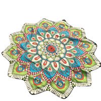 HOT, YANG-YI Lotus Hippie Tassel Tapestry Flowers Beach Throw Cushion Towel Yoga Mat Bohemian blanket (C, 57 inches approx)