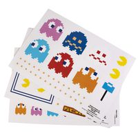Paladone Pac-Man Vinyl Decals - Reusable Vinyl Stickers - 4 Sheets
