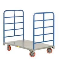 Little Giant DR-2460-6PY 12-Gauge Steel Double End Rack Platform Truck with 6" Polyurethane Wheels, 3600 lbs Capacity, 60" Length x 24" Width