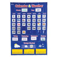 Learning Resources Calendar & Weather Pocket Chart, Classroom Organization, 136 Piece