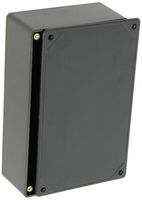 BUD Industries CU-3284 Plastic Style A Utility Box, 7-19/32" Length x 4-19/32" Width x 2-23/64" Height, Black Texture Finish