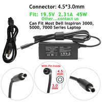 45W 19.5V 2.31A AC Adapter Charger Replacement for Dell Vostro 14 15 3358 3458 3459 3468 3549 3551 3558 3559 3561 3568 5459 5468 5568 PA-1900-32D,Dell Inspiron 11 13 15 17 3000 5000 7000 Series