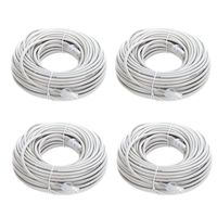 Lknewtrend (4) 100FT Feet Cat6 Ethernet Patch Cable - UTP 550Mhz RJ45 Network Internet Wire Cord for Computer, PoE Camera, Router, Modem, Switch (4 Pack, 100 FT)