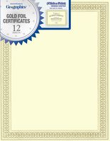 Geographics Flourish Premium Certificates (Gold Foil),8.5 x 11", 12/Pack (45492)