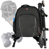 DURAGADGET Rucksack with Adjustable Padded Interior & Rain Cover - Compatible with Serious User 10x50/Celestron 71008 25x70 Skymaster Porro Prism/Nikon Aculon A211 16x50 Binoculars