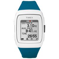 Timex Unisex TW5M12000 Ironman GPS White/Teal Silicone Strap Watch