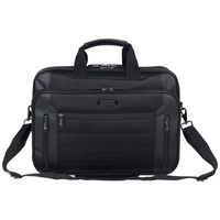 Kenneth Cole Reaction Keystone 1680d Polyester Dual Compartment 17" Laptop Business Portfolio, Black
