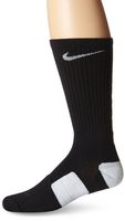 Nike Mens Elite Cushioned Crew Socks Large (shoe size 8-12) (Black)