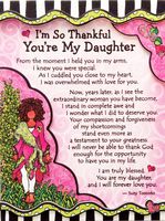 Blue Mountain Arts Miniature Easel Print with Magnet "I'm So Thankful You're My Daughter" 4.9 x 3.6 in., Perfect Birthday, Christmas, Graduation, or "I Love You" Gift, by Suzy Toronto