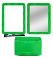Inkology Color Rush Rhinestone 3 Piece Magnetic Locker Accessory Set, Lime Green (346-5)