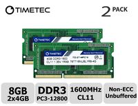 Timetec Hynix IC 8GB KIT(2x4GB) for Synology NAS DiskStation/RackStation DDR3/DDR3L 1600MHz PC3L-12800 1.35V Non-ECC Unbuffered SODIMM Memory RAM Upgrade (Equivalent to Synology RAM1600DDR3L-4GBx2)