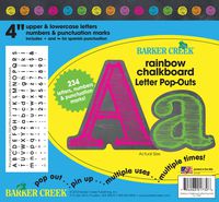 Barker Creek 4" Poster Letters & Bulletin Board Letter Pop-Outs, Rainbow Chalk (LL-1730)
