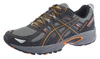 ASICS Men's Gel Venture 5 Trail Running Shoe, (9.5 D(M) US, Black/Shocking Orange)