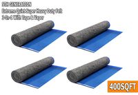 AMERIQUE 691322307436 Royal Blue 400SQFT 5TH Generation Extreme Quiet Super Heavy Duty Felt 3-in-1 Underlayment Padding with Tape & Vapor Barrier, 3.2MM, 400 Square Feet