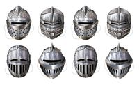 Beistle S66802AZ2 Knight Masks 8 Piece, Multicolored