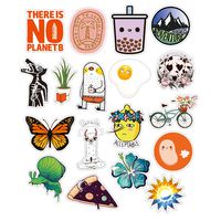 Cute Stickers for Water Bottle(Big Stickers 18 Pack)Cute, Positive, Lovely, Trendy, Aesthetic,100% Waterproof Vinyl Decal for Teen Laptop,Phone,Travel,Car Skateboard Motorcycle Bicycle Luggage Guitar