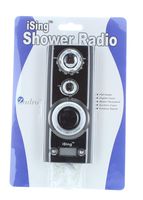 Portable Shower Radio with Digital Clock Water Resistant with Suction Cups ISING