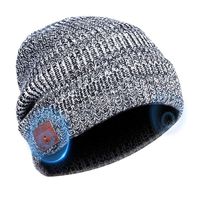 Bluetooth Beanie Hat Headphones Headset, Wireless Siri Voice Control Built-in HD Stereo Speakers & Microphone, Musical Knit Cap for Running, Outdoor Sports, Boys Girls (Gray)