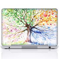 Meffort Inc 17 17.3 Inch Laptop Notebook Skin Sticker Cover Art Decal (Included 2 Wrist pad) - Four Seasons Tree