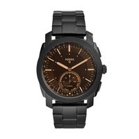 Fossil Q Men's Q Machine Hybrid Watch with Stainless-Steel Strap, Black, 24 (Model: FTW1165)