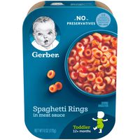 Gerber Spaghetti Rings in Meat Sauce, 6 Ounce (Pack of 6)