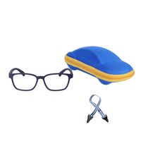 Blue Light Blocking Glasses for Kids Boys Girls with Adjustable Strap + Case + Cleaning Cloth