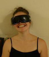 Eyes massager eyes glasses eyes care device with magnets for massage (Black)