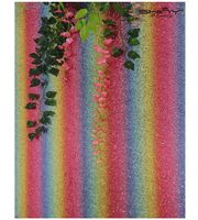 Rainbow-4FTx8FT 2Pack Sequin Backdrop Glitter Photography Backdrop 48x96-Inch-Multicolor Energetic Sequin Shower Birthday Wedding Party Backgrounds-190625J