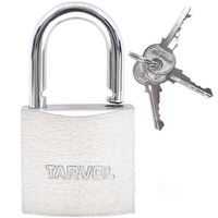 Steel Padlock with Keys (Heavy Duty Security) Safely Lock Interior or Exterior Gates, Sheds, Lockers, Bikes, Tool Box, or Containers. Includes 3 Master Keys