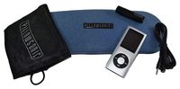 Pillowsonic Under-Pillow Speaker System with Bluetooth Wireless and MP3 Player- Blue/Silver