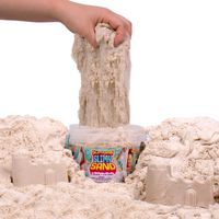 SLIMYSAND by Horizon Group USA, 1.5 Lbs of Stretchable, Expandable, Moldable, Non Stick, Slimy Play in A Reusable Bucket, Sand- A Kinetic Sensory Activity