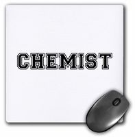 3dRose LLC 8 x 8 x 0.25 Inches Chemist and Proud Black and White Text Mouse Pad (mp_151208_1)