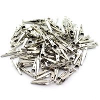 TOTOT 100PCS Alligator Clips Test Crocodile Clamps 28mm Silver Tone