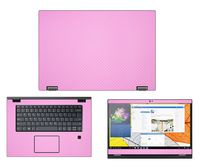 decalrus - Protective Decal for Lenovo Flex 5 (15.6" Screen) Laptop Pink Carbon Fiber Skin case Cover wrap CFFlex5_15Pink