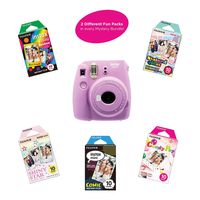Fujifilm Instax Mini 9 Instant Camera | Includes 2 Rainbow Film Packs (20 Photo Sheets Total) | Auto Lens & Light Exposure Setting | Certified Refurbished (Smokey Purple)