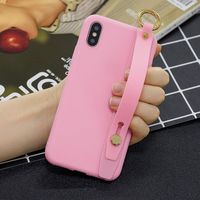 Amocase Soft Silicone Case with 2 in 1 Stylus for Samsung Galaxy A6 2018,Cute Sweet Candy Color Wrist Strap Stand Shockproof Anti-Scratch Flexible Case - Dark Pink