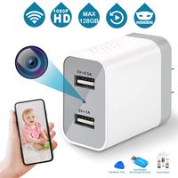 Spy Camera Wireless Hidden, 2019 Upgraded Version WiFi Camera 1080P HD Hidden Camera Wall Charger Nanny Cam with Remote Viewing & Motion Detection for Home, Office, Store - White