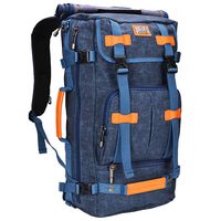 Canvas Backpack WITZMAN Vintage Travel Backpack Hiking Luggage Rucksack Laptop Bags A519 (22 inch blue)