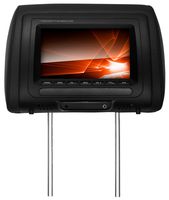 Sound Storm SHR73S 7 Inch Headrest Car Monitor Black Grey Tan Interchangeable Pillow Covers Wireless Remote Control No DVD CD